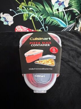 Cuisinart Red Pizza Slice Containers - 8 Microwavable Trays